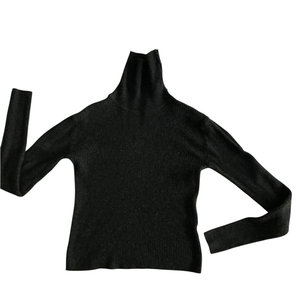 Cotton blend Classic Black turtle  Neck Sweater Pull & Bear Sz M
